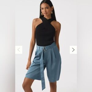 Bishop + Young Silky Pleated Bermuda Shorts